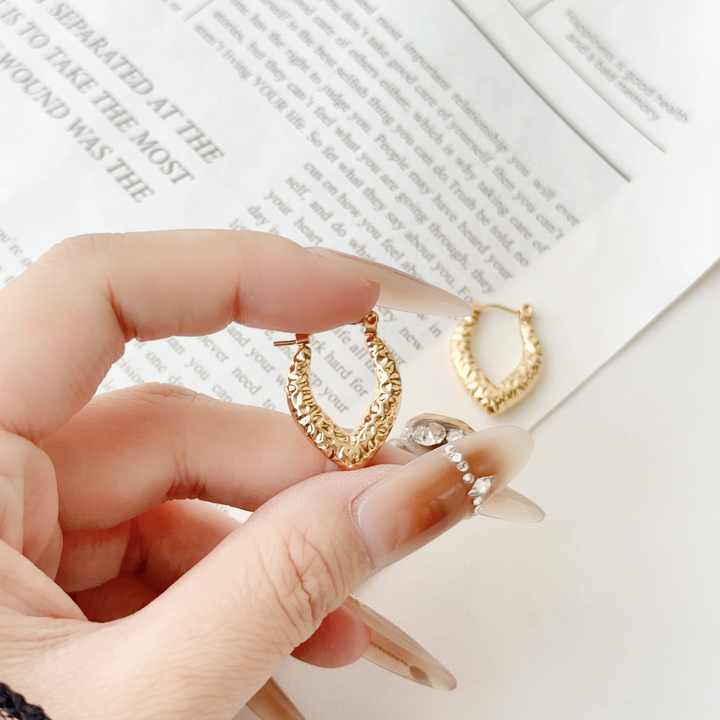 18K Gold Plated Sweet Love Hoop Anti Tarnish Earring