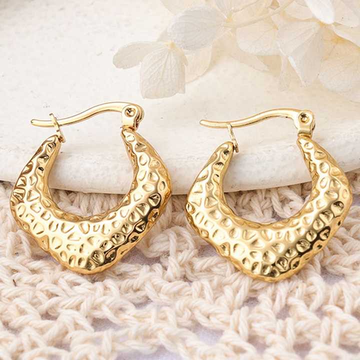 18K Gold Plated Cute Hoops Anti Tarnish Earring