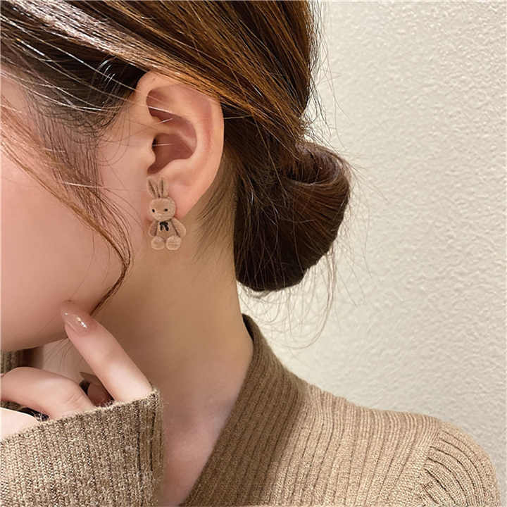 Playful Bunny Stud Earrings