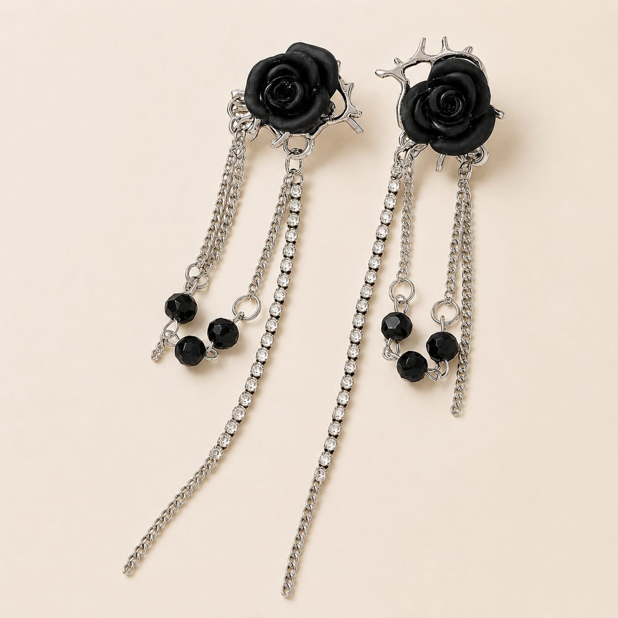 Black Bloom Gothic Danglers