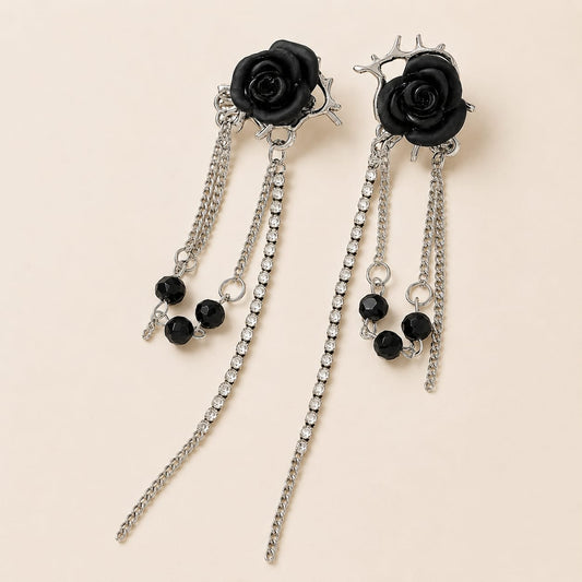 Black Bloom Gothic Danglers