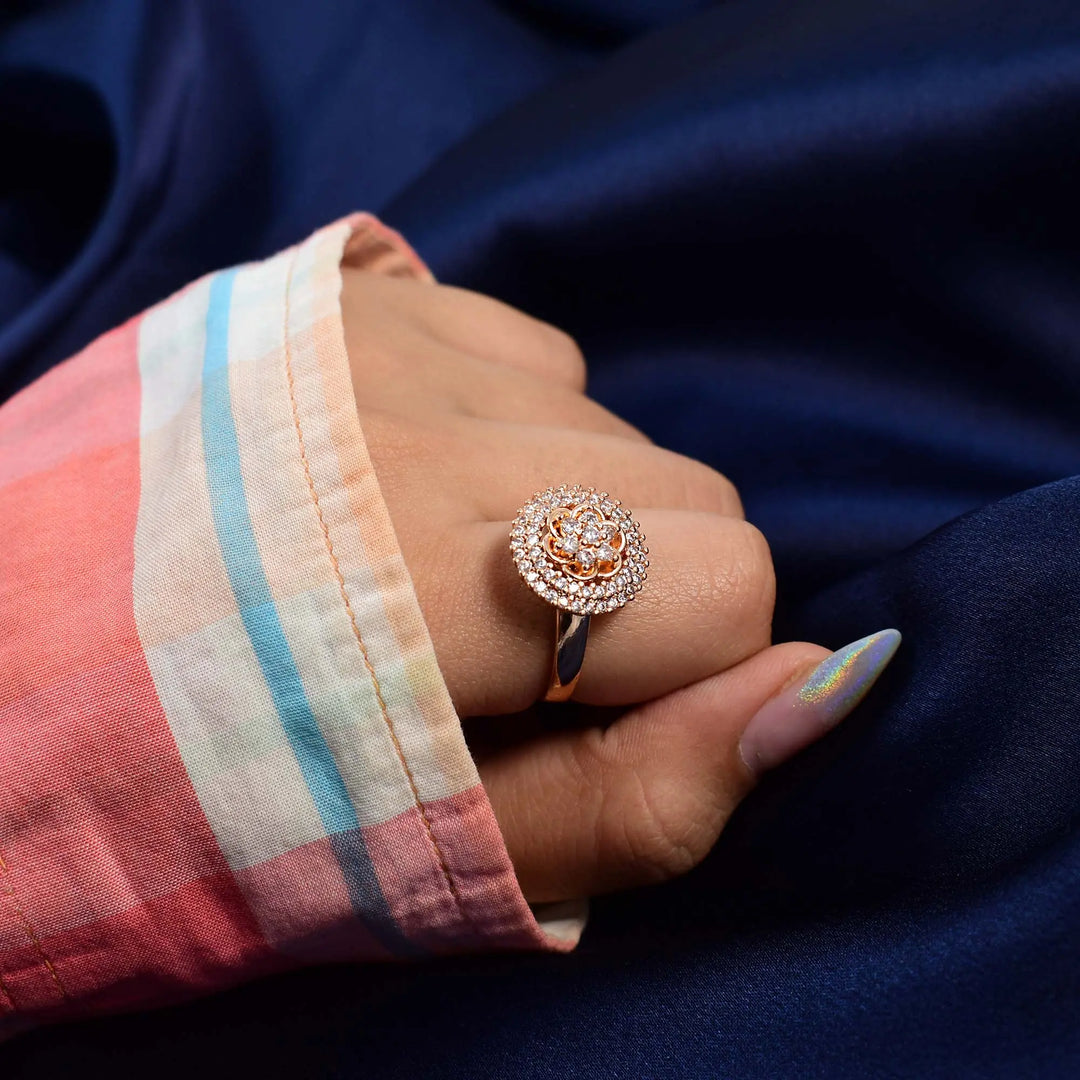 Anti Tarnish Rose Gold Spinning Ring