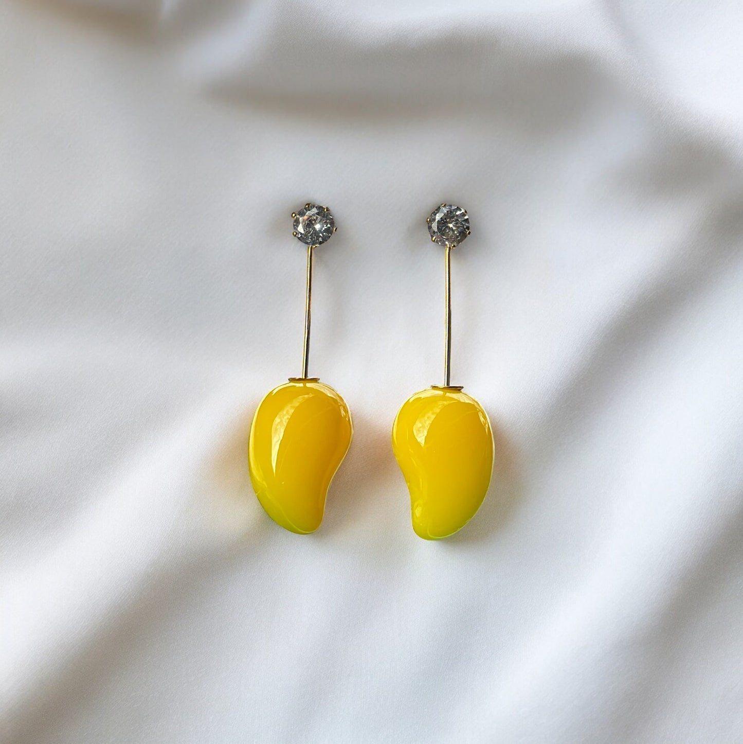 Alphanso Mango Yellow Drop Earring