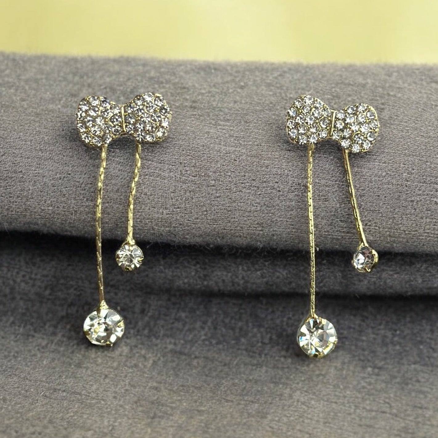 Luminous Silver Bow Earring