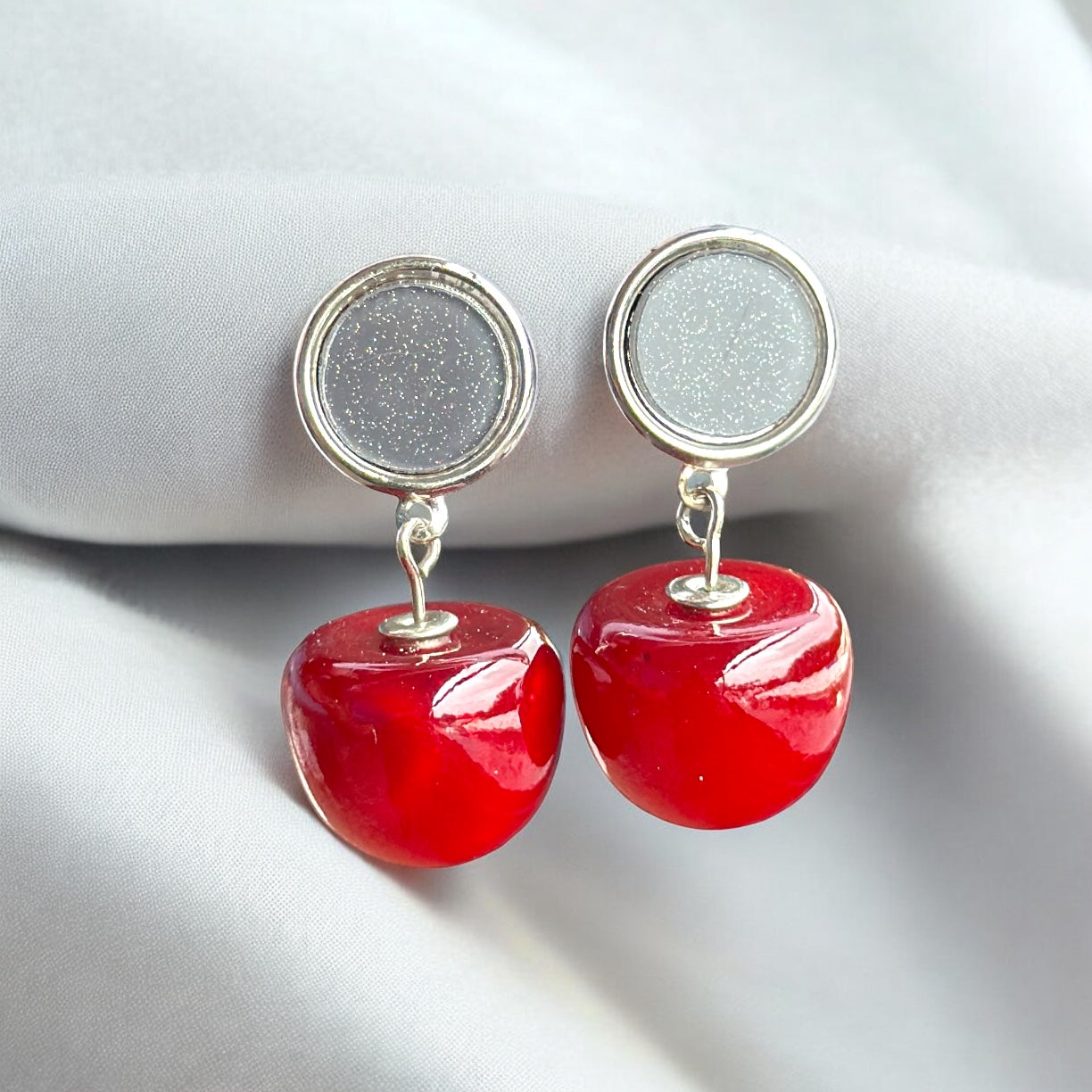 Cherry Love Red Earring