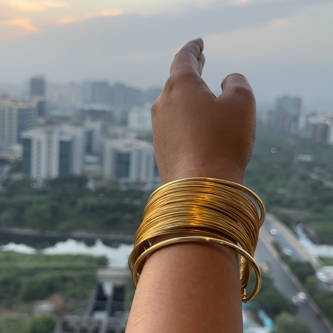 18K Gold Plated Anti Tarnish Adjustable Bracelet