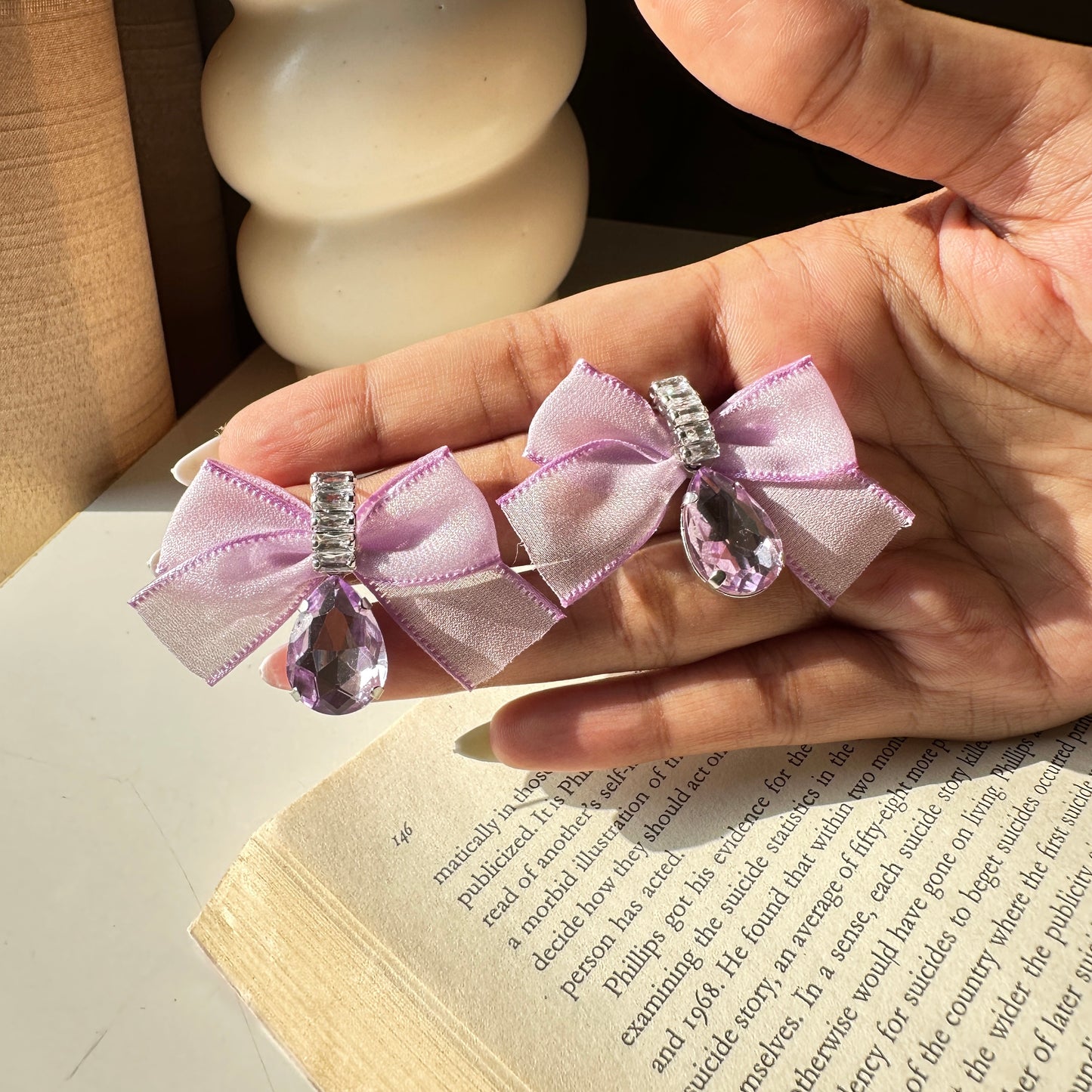 Purple Edith Turkish Earrings