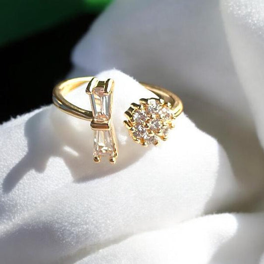 Yellow Gold Sunflower Rotation Ring