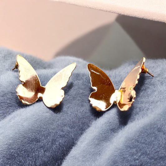 Rose Gold Butterfly Stud Earring