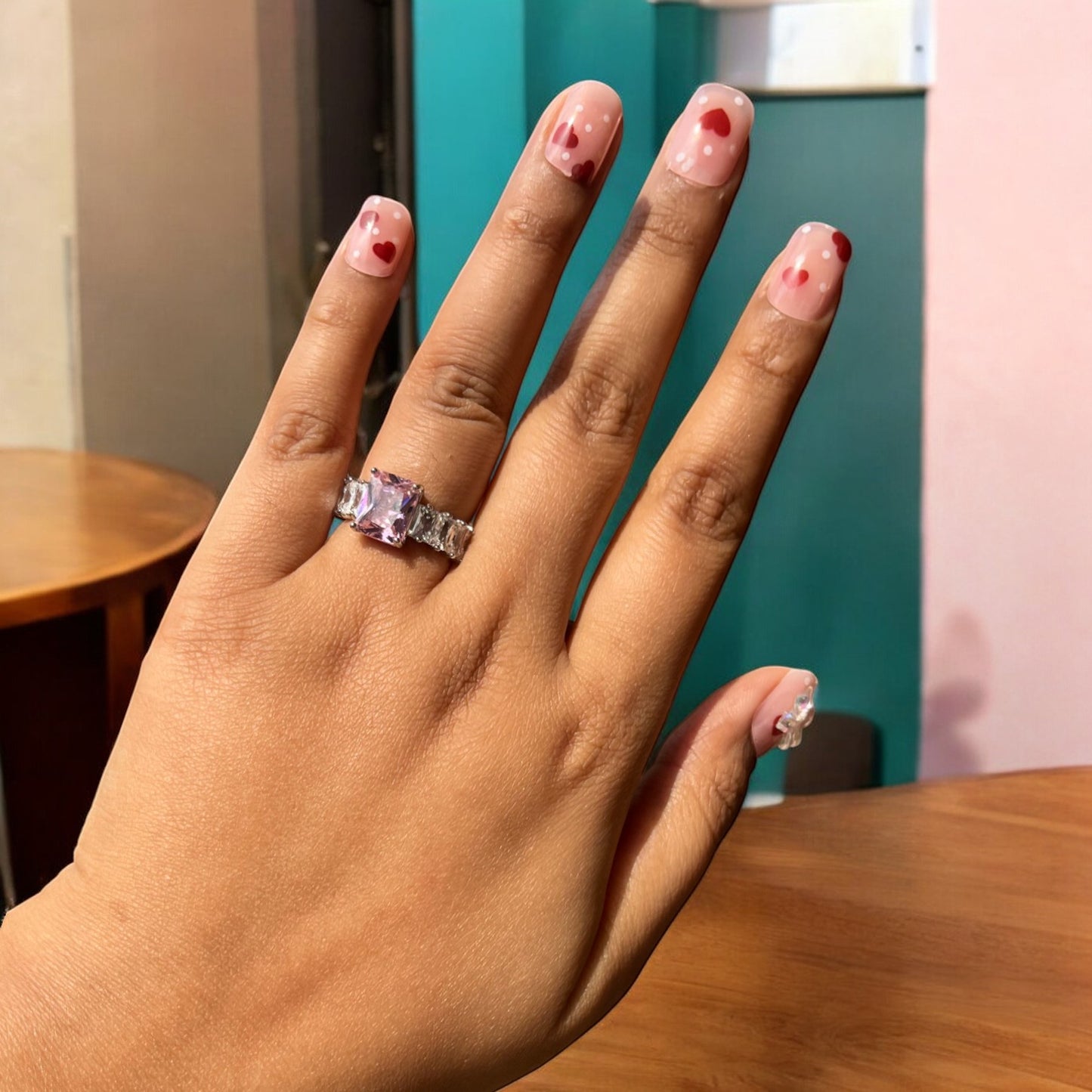 Pink Blush Square Ring