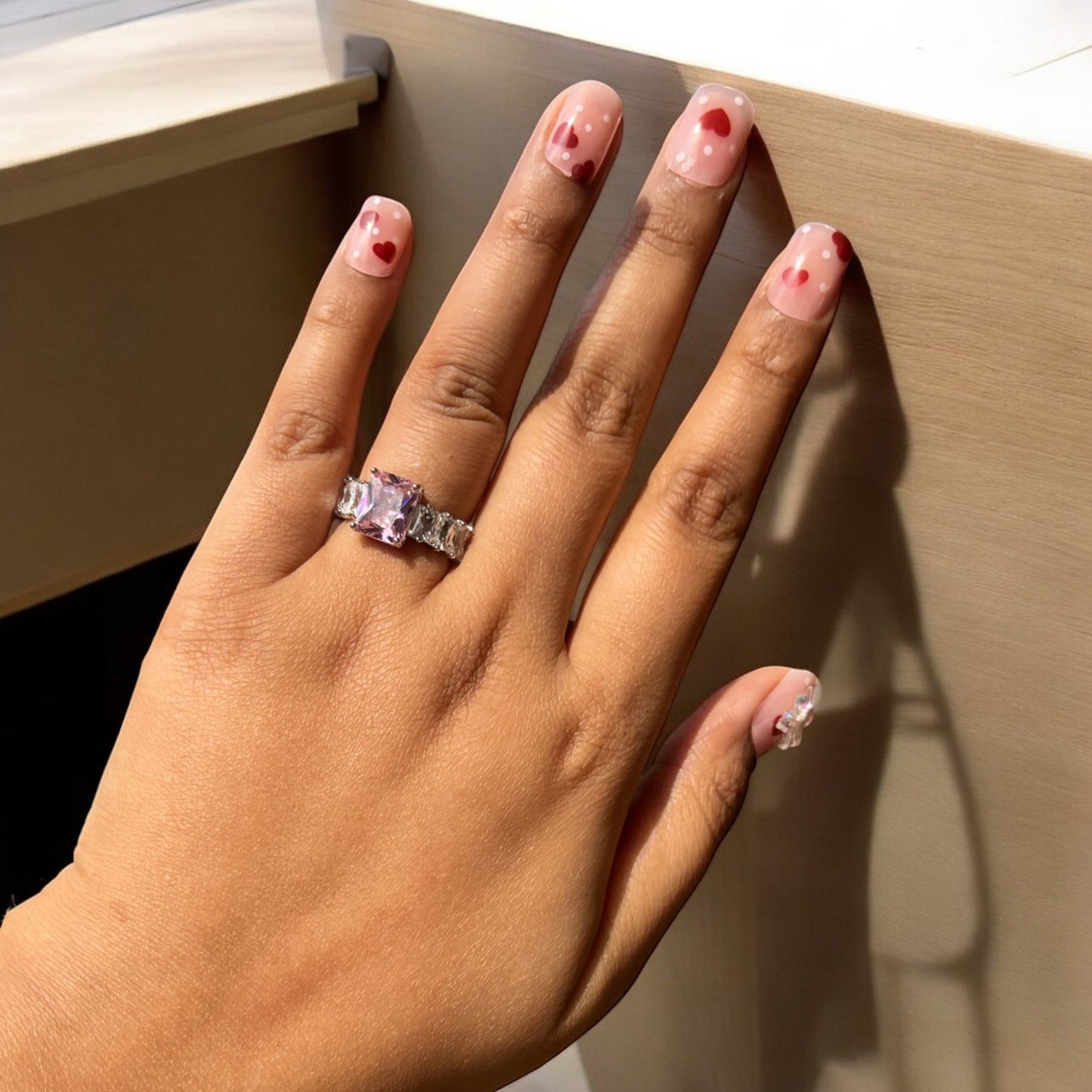 Pink Blush Square Ring