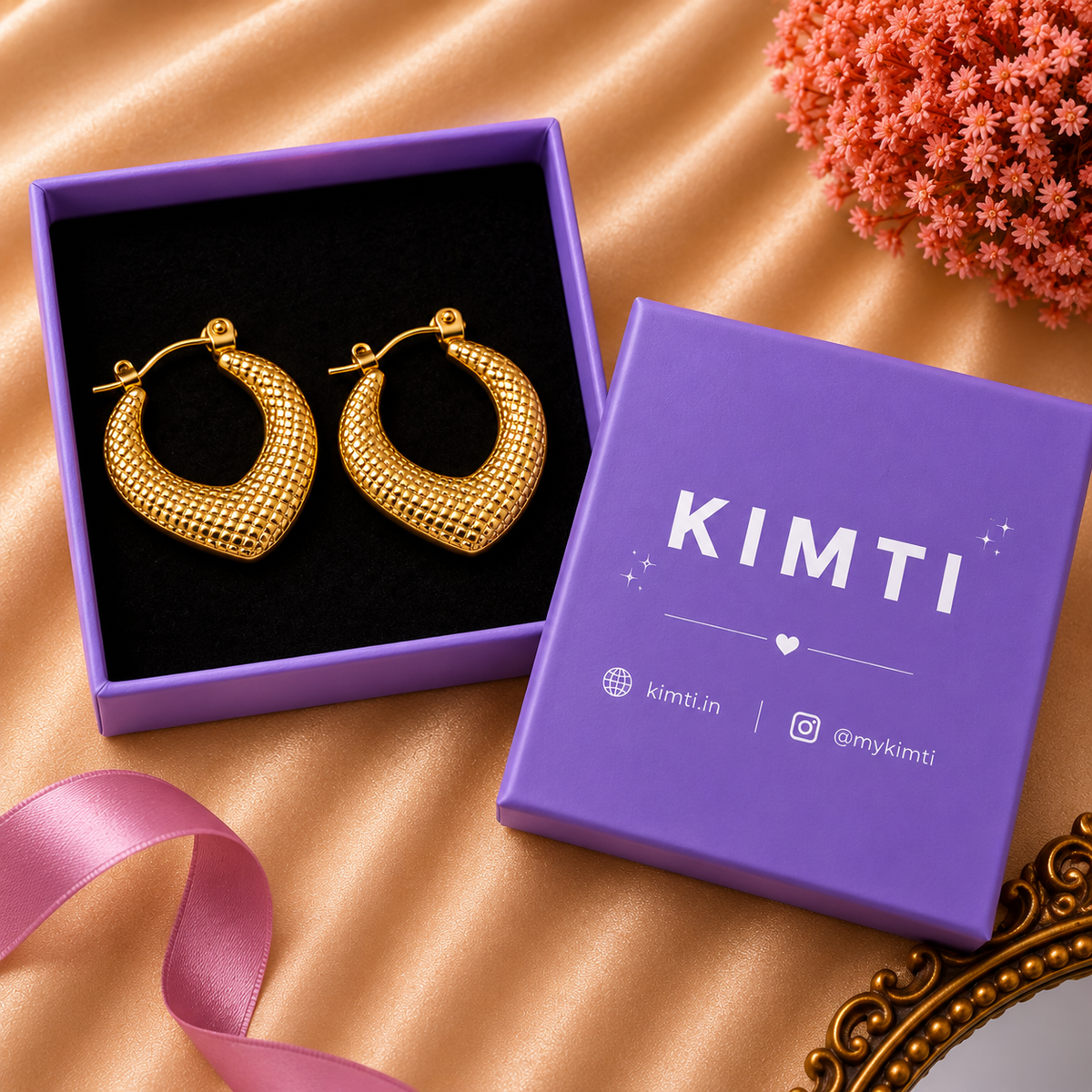 18K Gold Plated Cute Hoops Anti Tarnish Earring