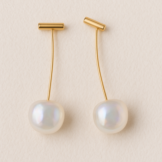 50 Shades of Grey White Drop Earring