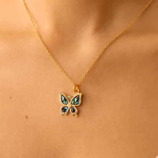 Bluebell Butterfly Anti-Tarnish Necklace