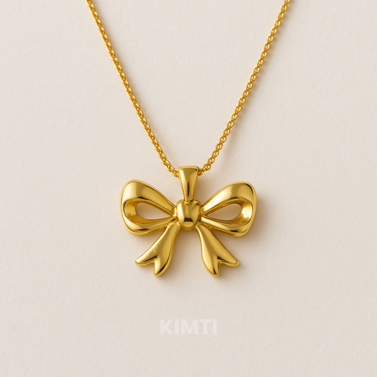 Sweet Knot Pendant Anti Tarnish Neckalce