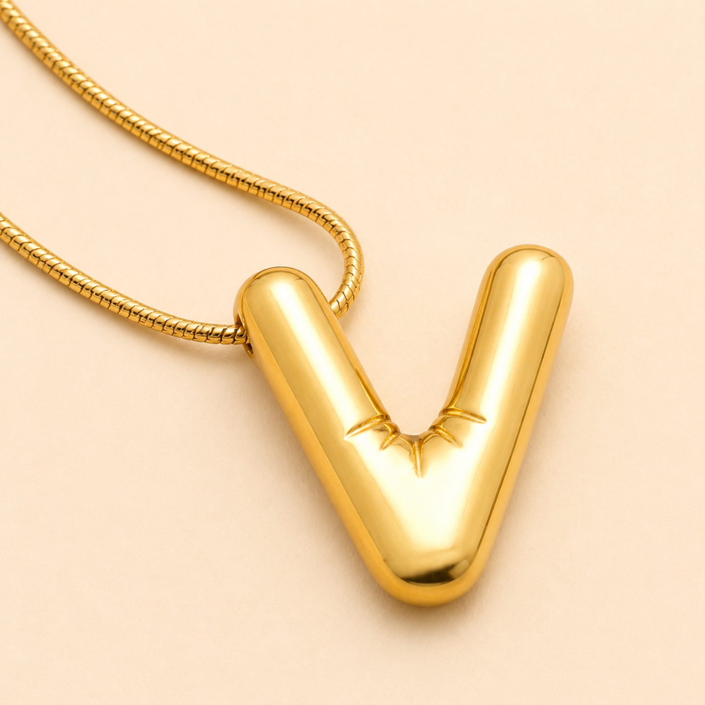 Initials Letter "V" Anti Tarnish Necklace