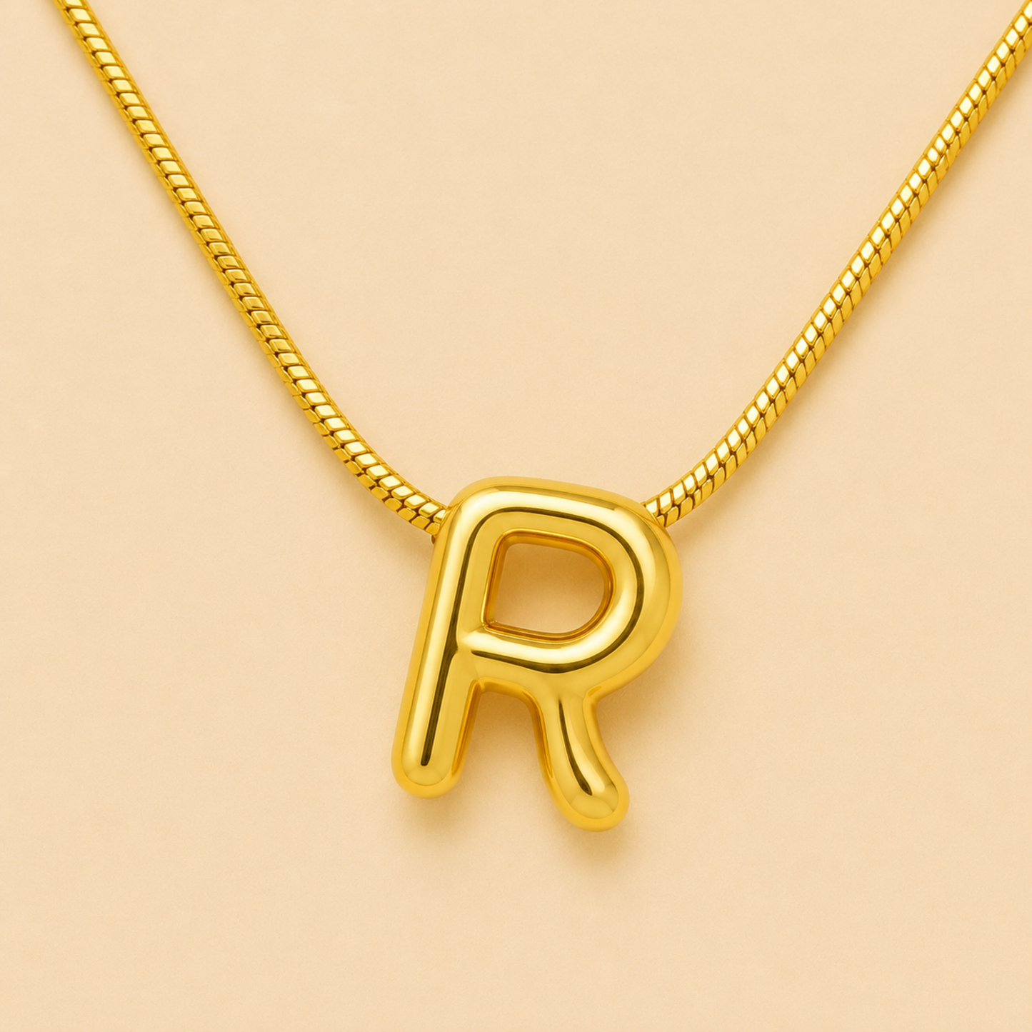 Pure R Initial Anti-Tarnish Necklace