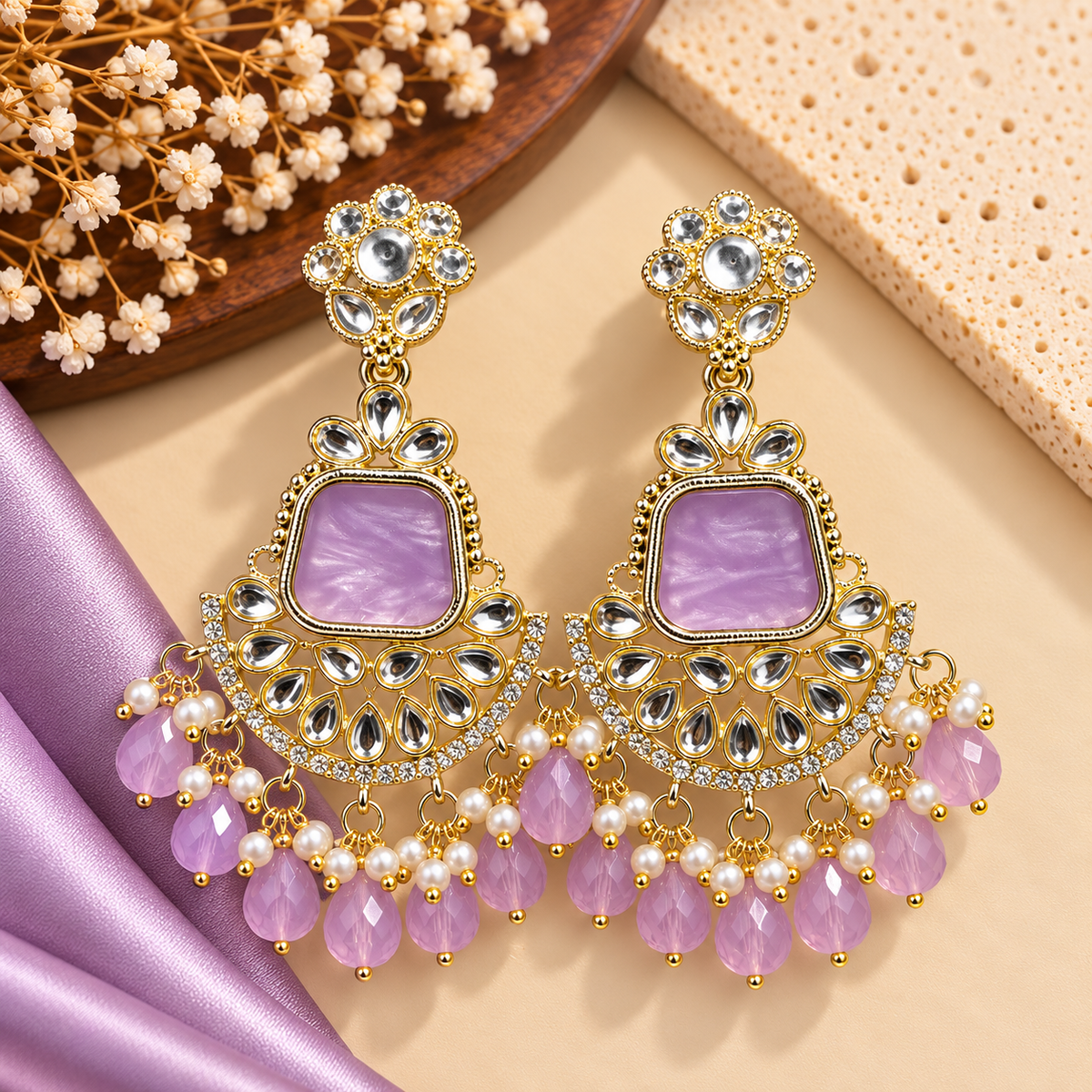 Heer Emerald Festive Jhumkas