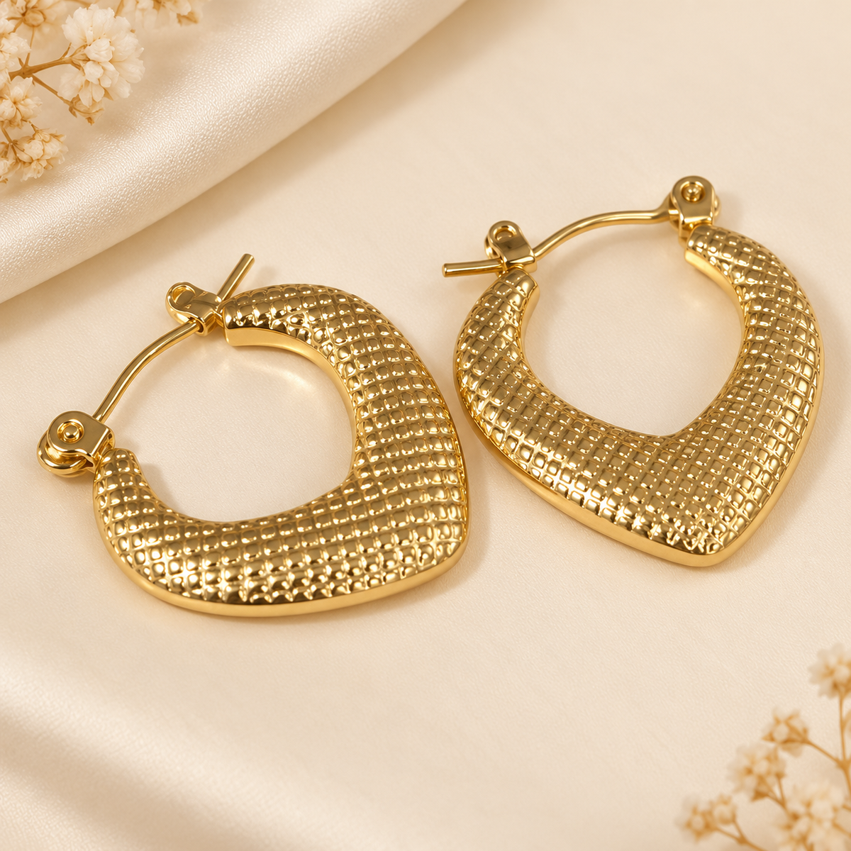 18K Gold Plated Cute Hoops Anti Tarnish Earring