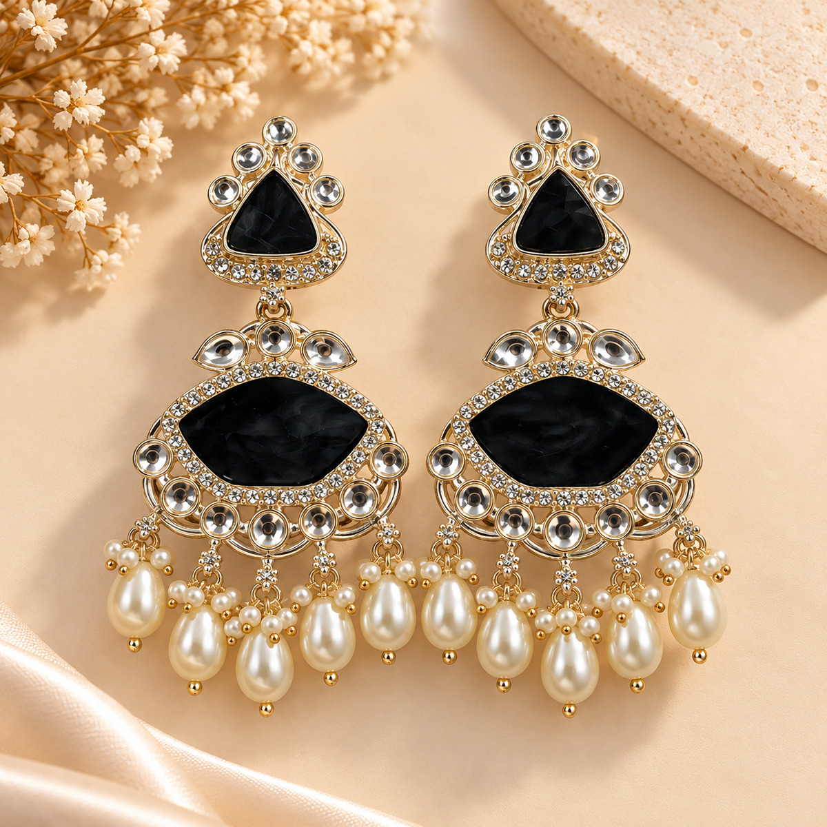 Exclusive Design Kundan Jhumka Earrings