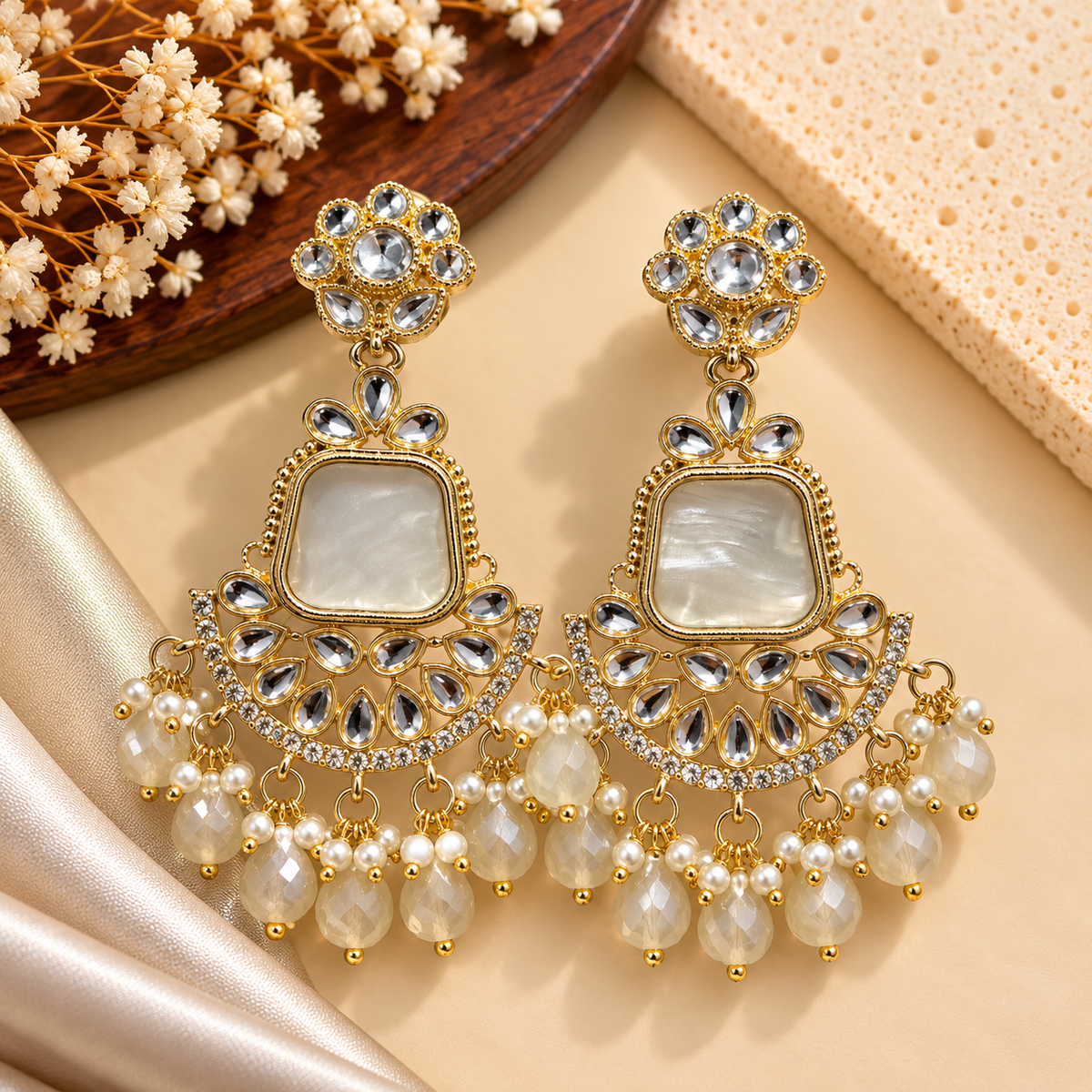Heer Emerald Festive Jhumkas