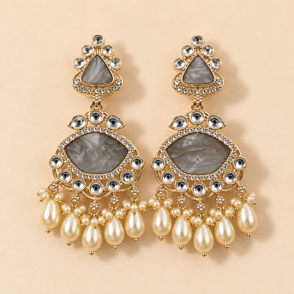 Exclusive Design Kundan Jhumka Earrings