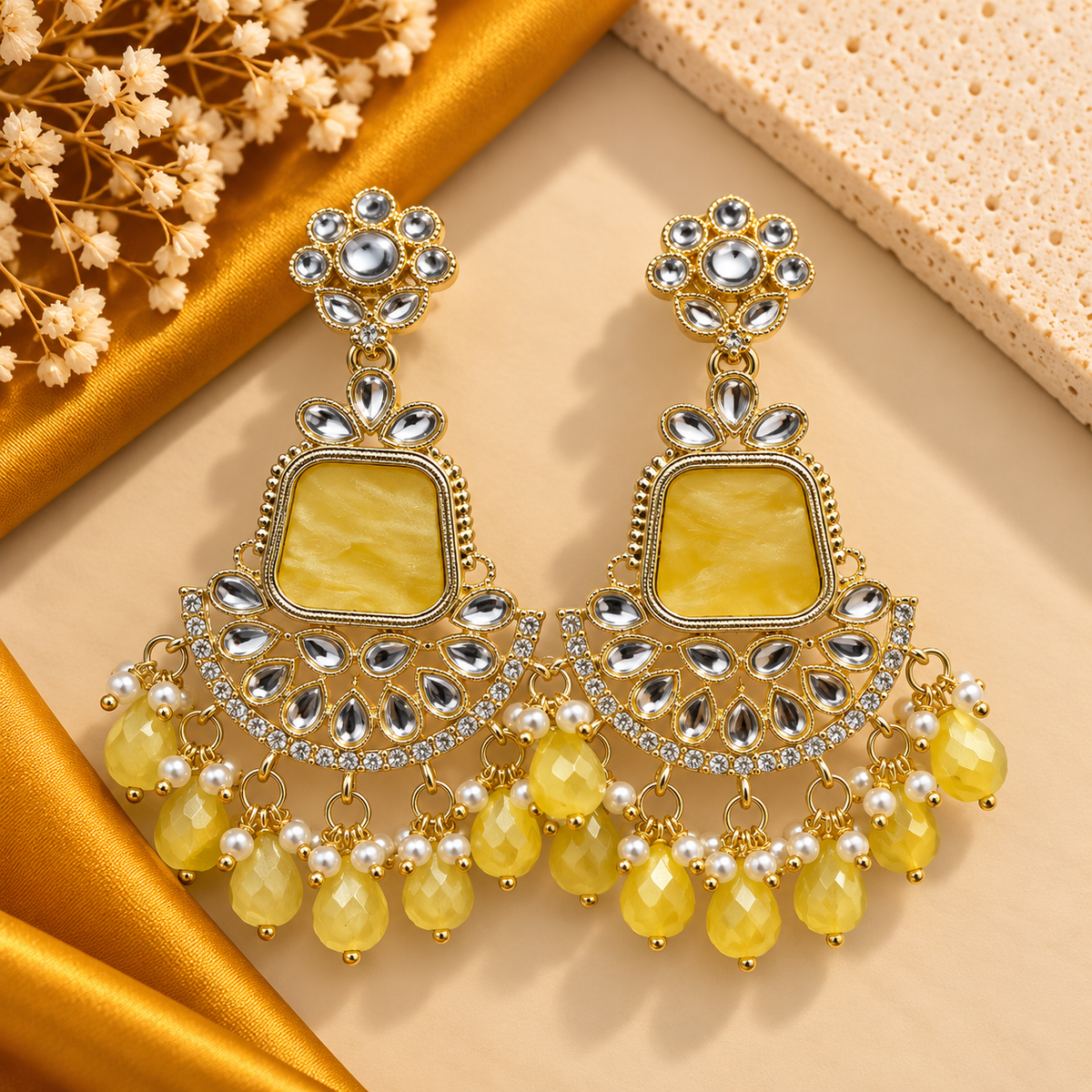 Heer Emerald Festive Jhumkas