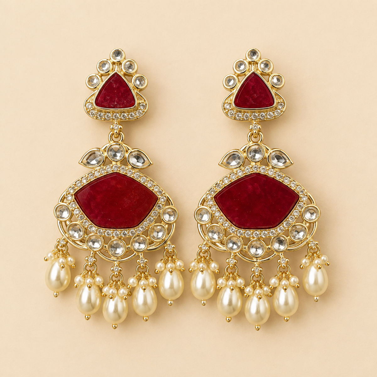 Exclusive Design Kundan Jhumka Earrings