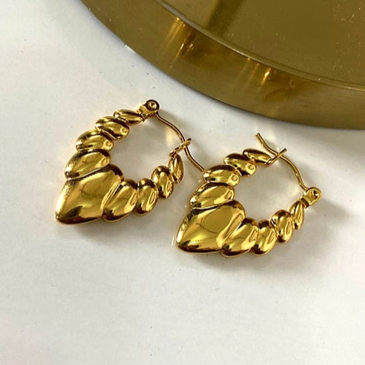 Anti Tarnish Golden Hoops Earring