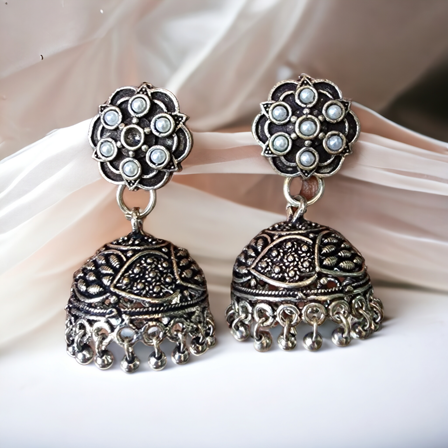 Oxidised Traditional Jhumka