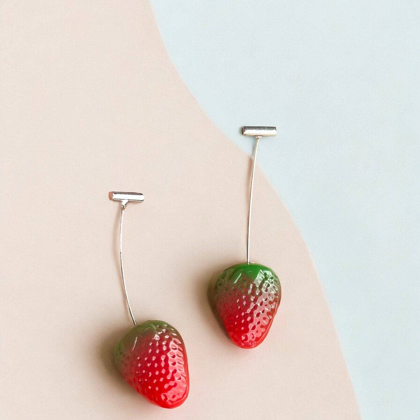 Starry Strawberry Red Earring