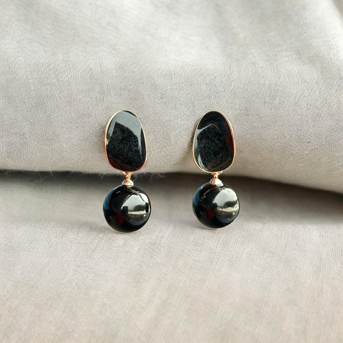 Black Moonlit Magic Earring