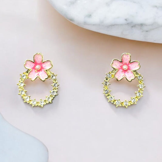 Starry Silhouettes Flower Earring