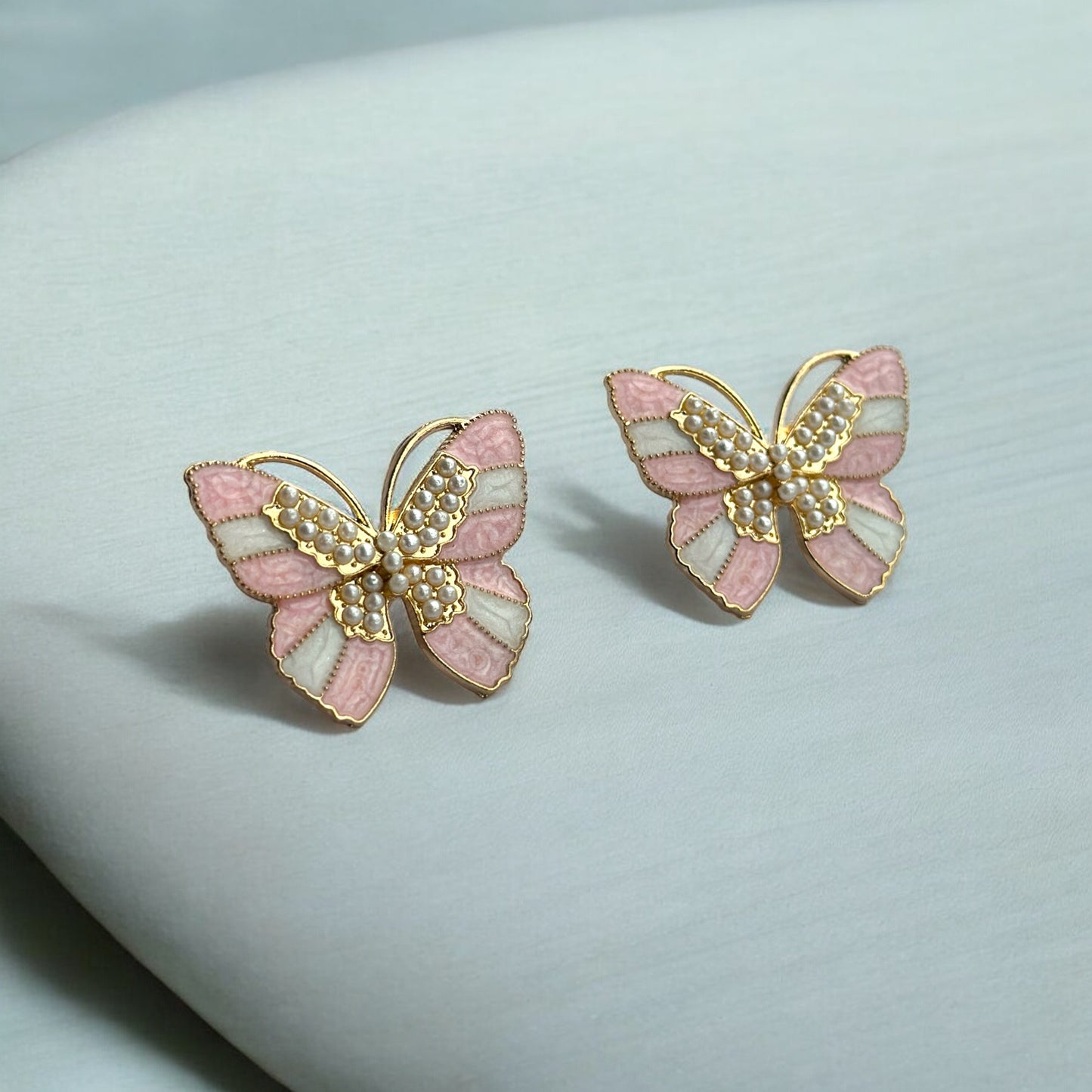 Random Colour Butterfly Stud Earring