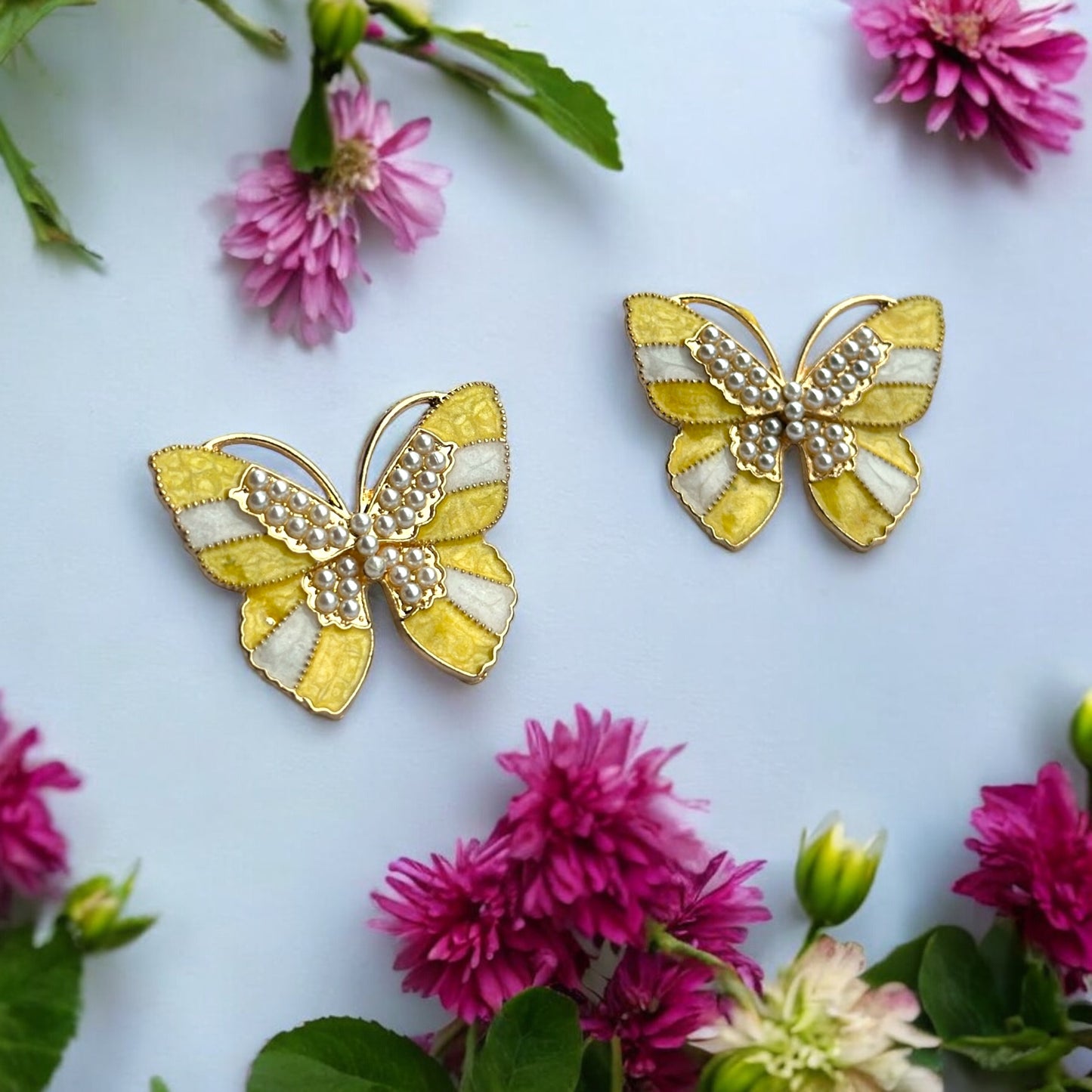 Random Colour Butterfly Stud Earring