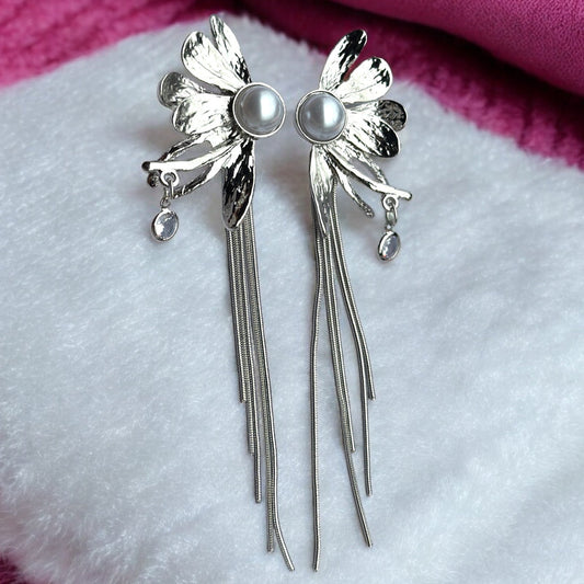 Silver Butterfly Earring