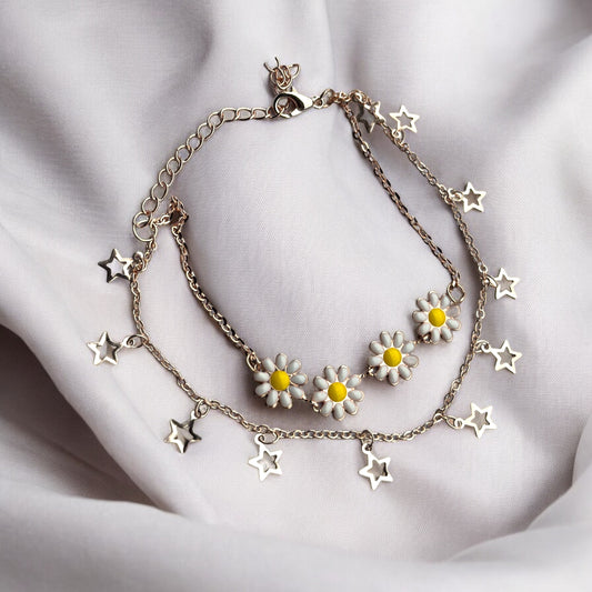 2 Layer Daisy Bracelet