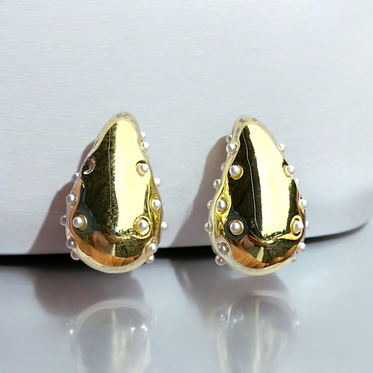 Gold Drop Stud earrings