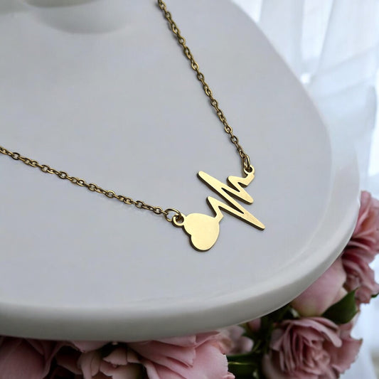 Heartbeat Gold Necklace