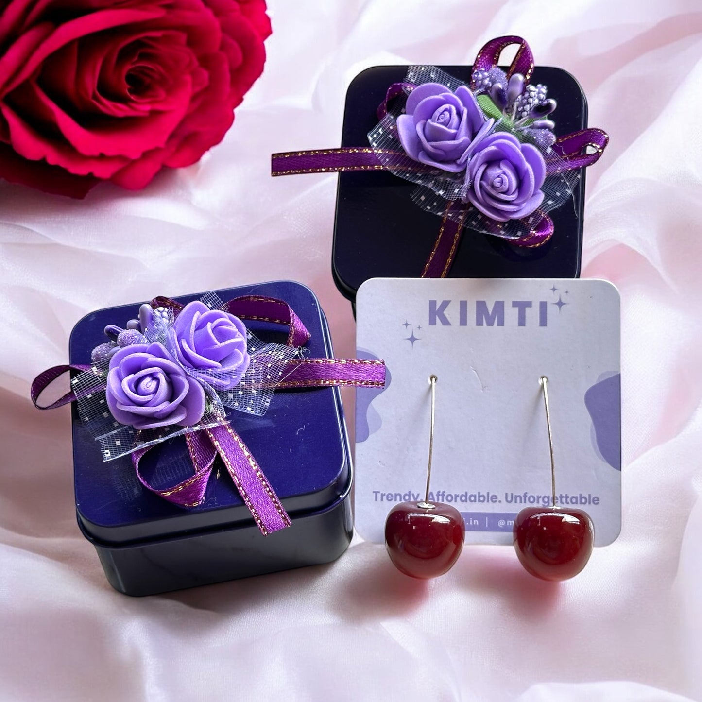 Cherry Earrings With Gift Box