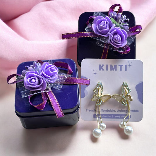 Dangling Butterfly Earrings With Gift Box