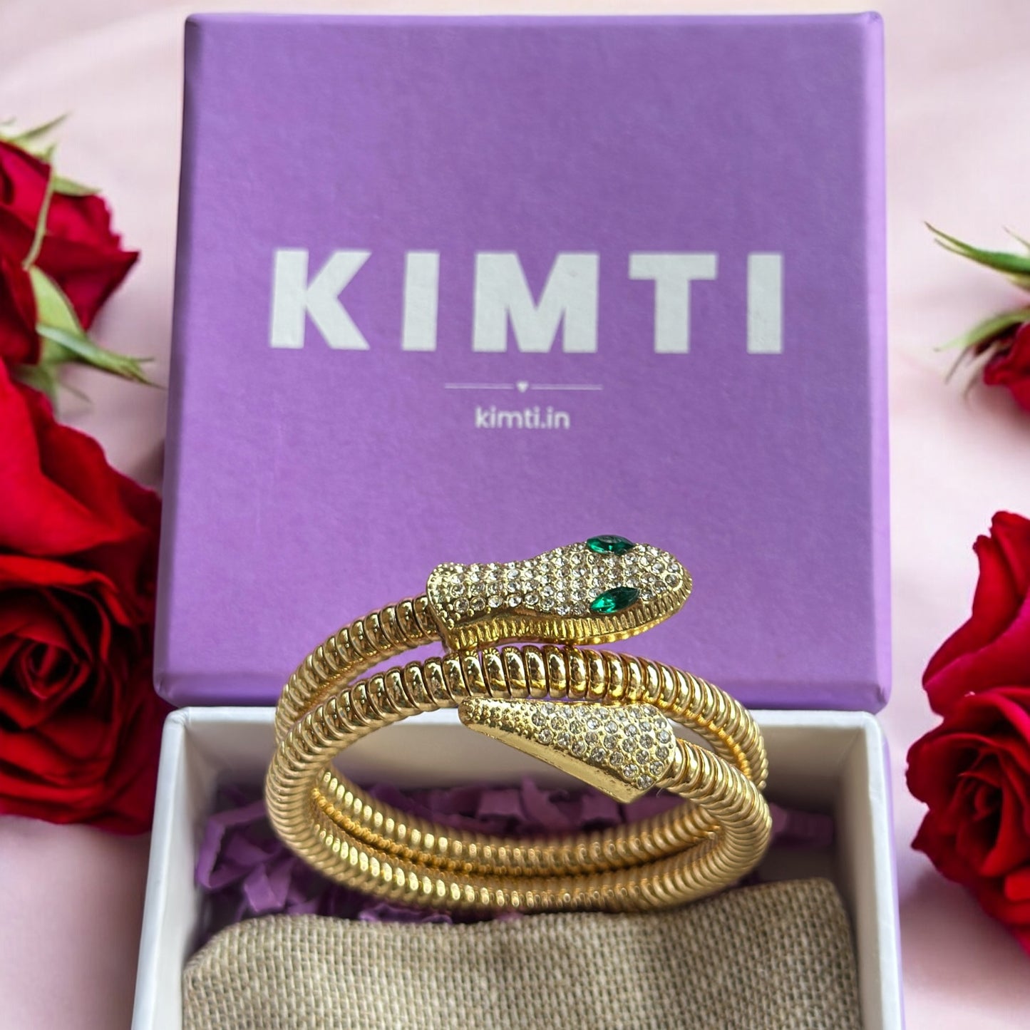 Gold Snake Bracelet with Gift Box (Gold)