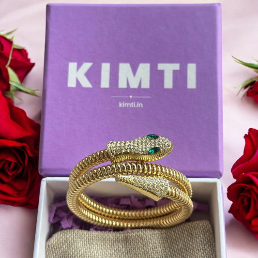 Gold Snake Bracelet with Gift Box (Gold)