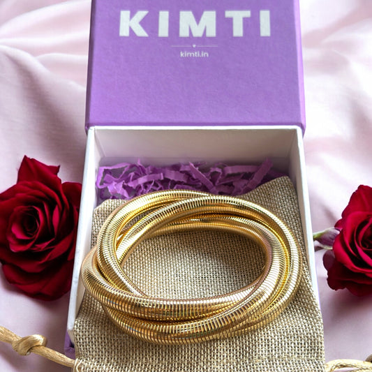 Stylish Bracelet with Gift Box (Gold)