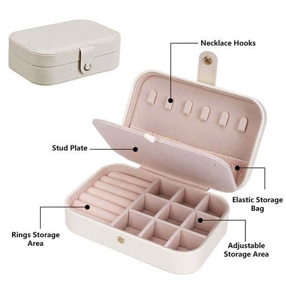 TOG Jewelry Box Leather Double Layer Travel