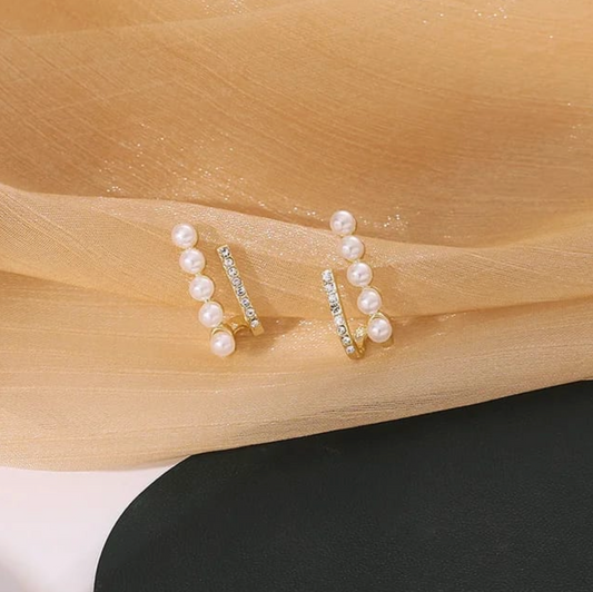 Pearl stud earrings