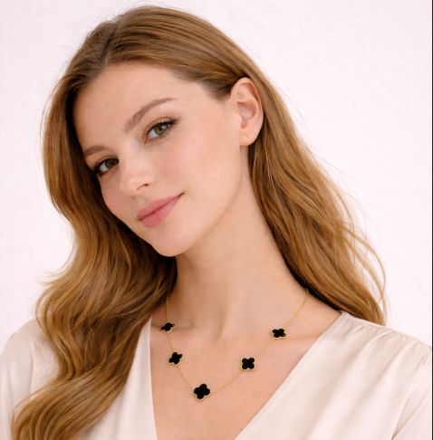 Rs. 149 Black Dreamy Clover Anti Tarnish Necklace