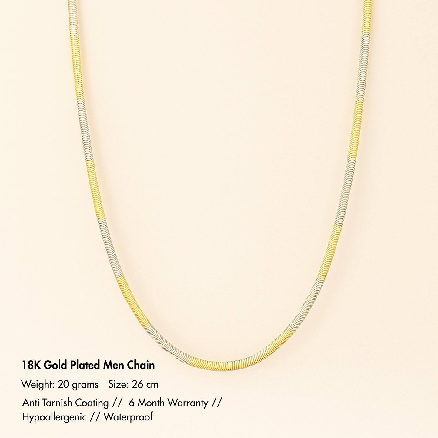 Men-Anti Tarnish  Gold-Toned & Silver-Toned Alloy