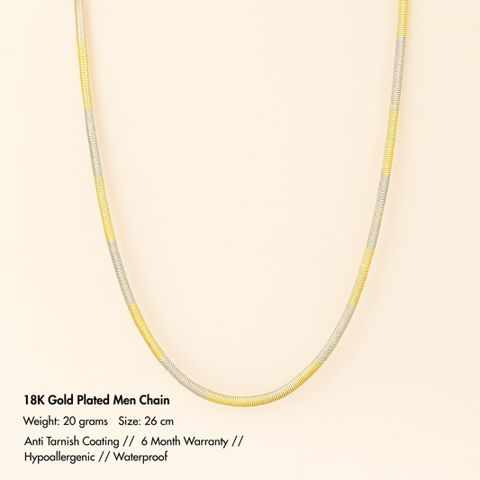 Men-Anti Tarnish  Gold-Toned & Silver-Toned Alloy