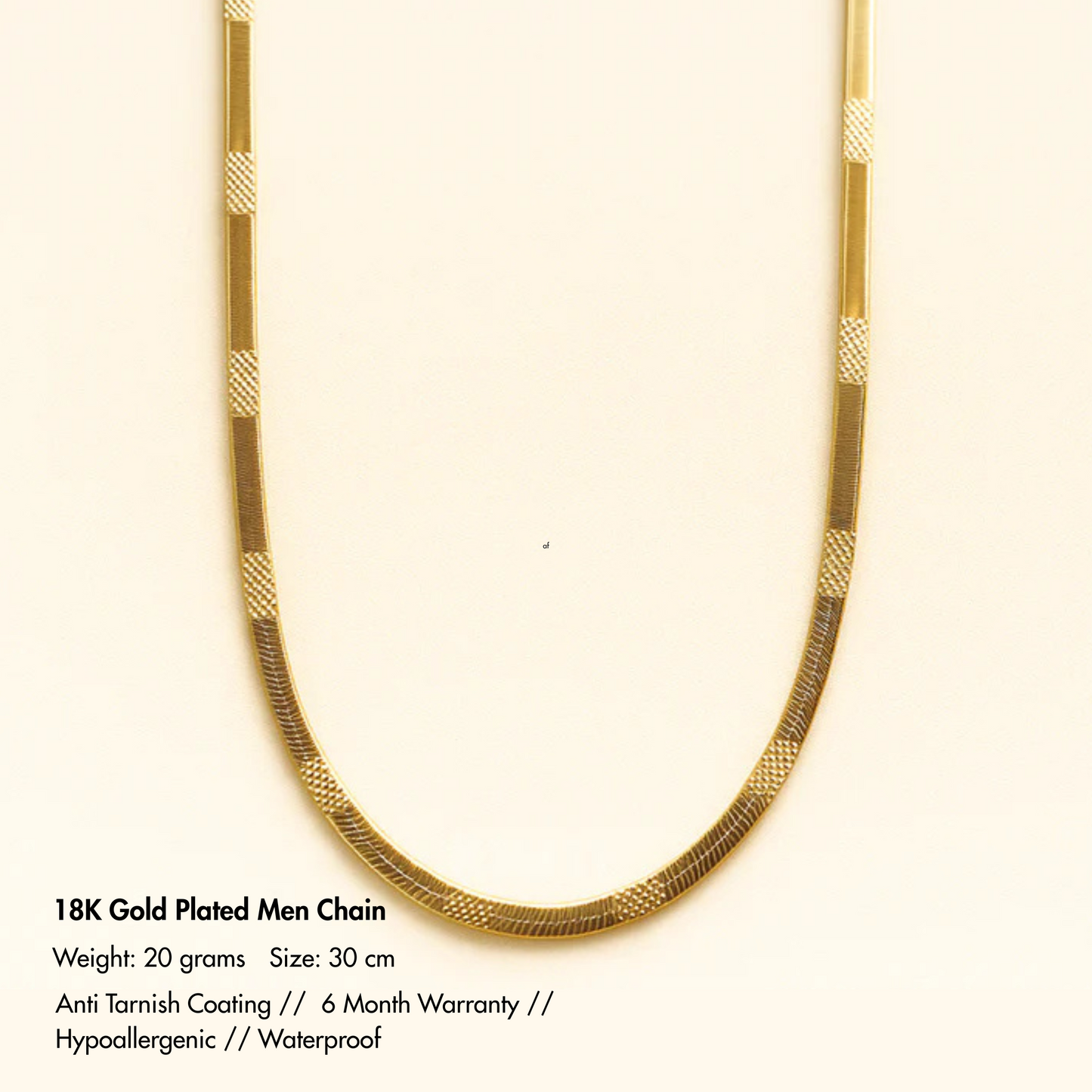 Men-18k Gold Plated Anti Tarnish Stateley Chain